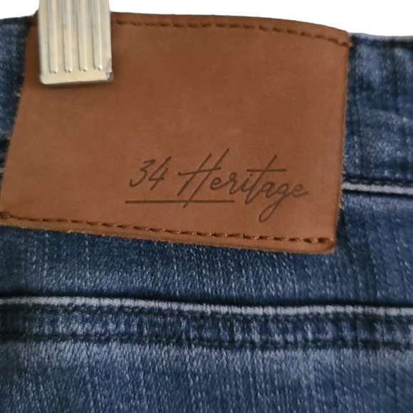 34 HERITAGE Courage Mid-Rise Straight Stretch Denim Jeans 31509 Men's 42/34‎ - Picture 9 of 13